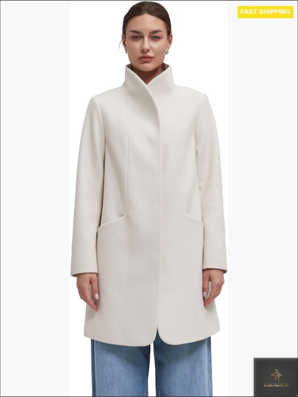 Classic Trench Coat Modern Cocoon Silhouette Elegant Long Sleeve Overcoat
